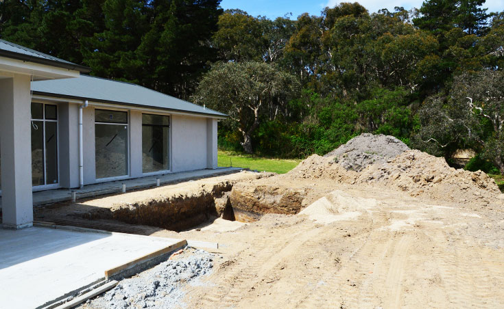 Pool Landscaping Before