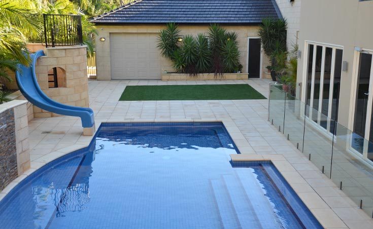 Pool paving