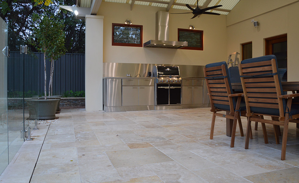 Paving Under an Alfresco Outdoor Living Room