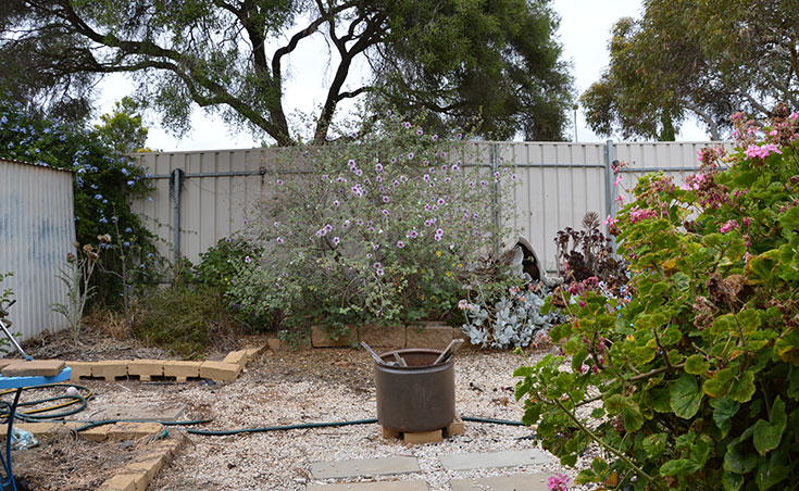 Spa Area Before Landscape Design