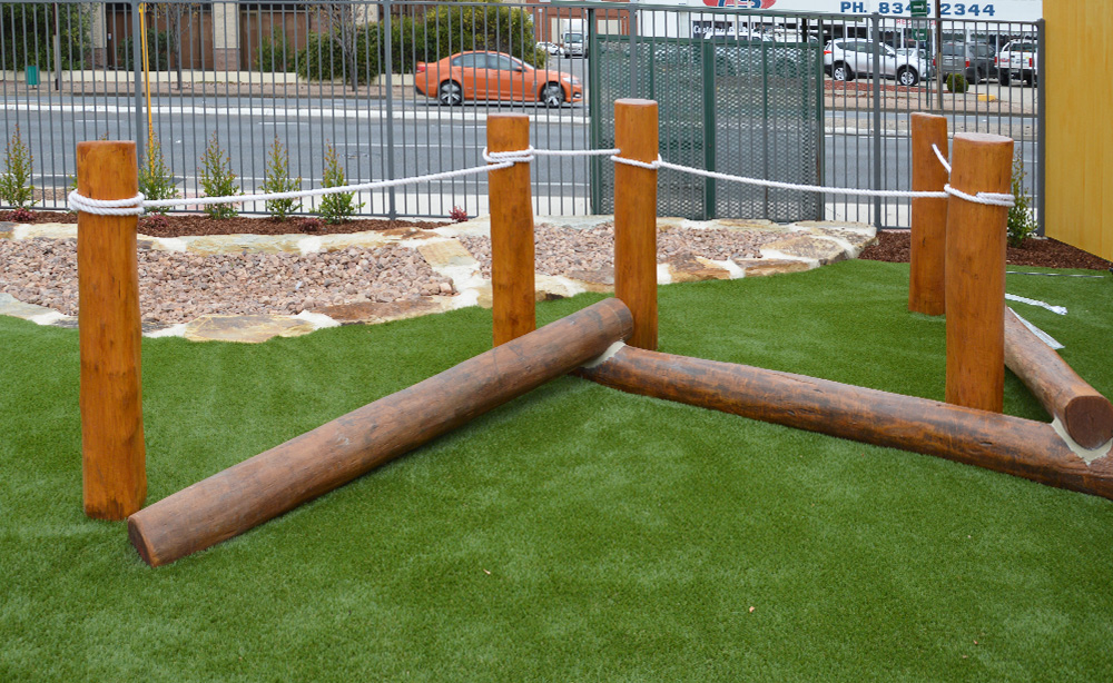 Child Care Centre Landscaping | Log Balancing Beams Child Care Centre Landscaping | Log Balancing Beams