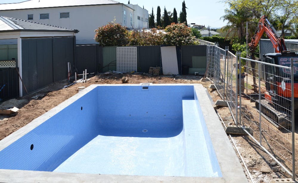 Concrete Pool Before Landscaping Concrete Pool Before Landscaping