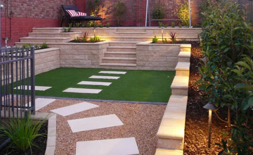 Landscapers | Sloping Back Garden Makeover Using Retaining Walls