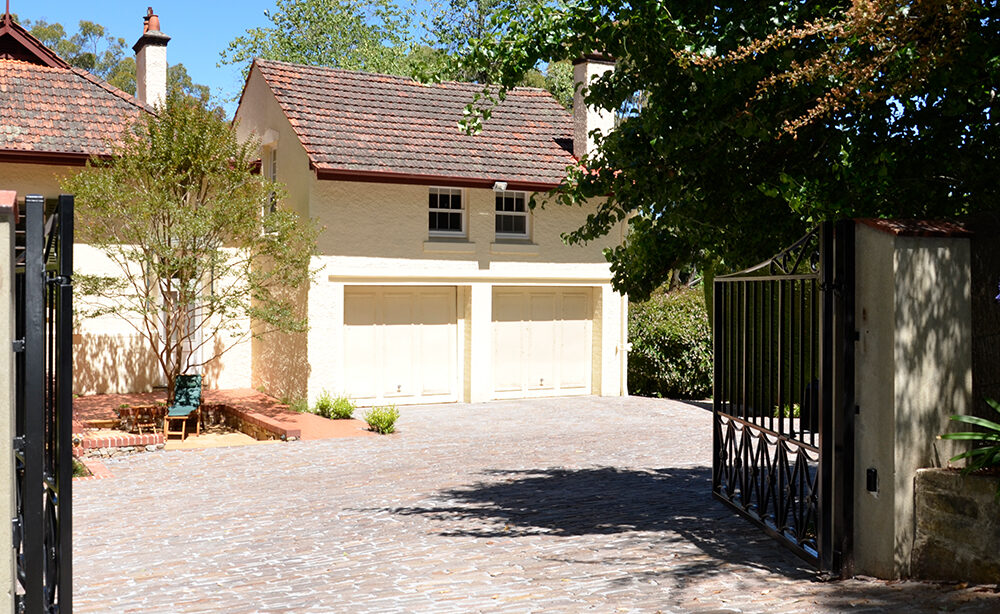 Front Garden Makeover with Cobblestone Driveway Adelaide Hills, SA